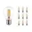 Mehrfachpackung 10x Noxion Lucent Fadenlampe LED E27 Birne Klar 4.5W 470lm - 827 Extra Warmweiss | Ersatz für 40W