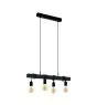 Eglo Pendelleuchte Townshend Stahl Holz Schwarz | IP20 - Geeignet für 4x E27 