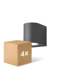 Mehrfachpackung 4x D'Lite Wandleuchte Vossem Schwarz | IP54 - Geeignet für 1x GU10