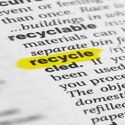 Recycling Wörterbuch Wörterbuch zeigt den Begriff